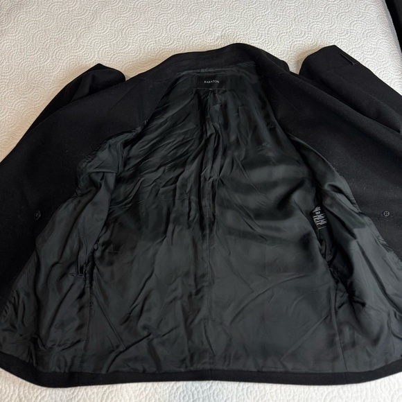 Babaton Classic Black Pea Coat size Medium Wool and Cashmere - Picture 10 of 16